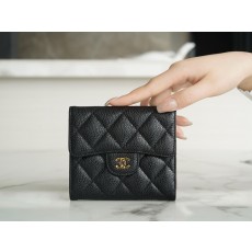 샤넬 Chanel Classic Small Flap Wallet Black gold 11.5cm