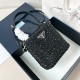 프라다 Prada 1BA373 크리스털 장식 프라다 파니에 새틴 백