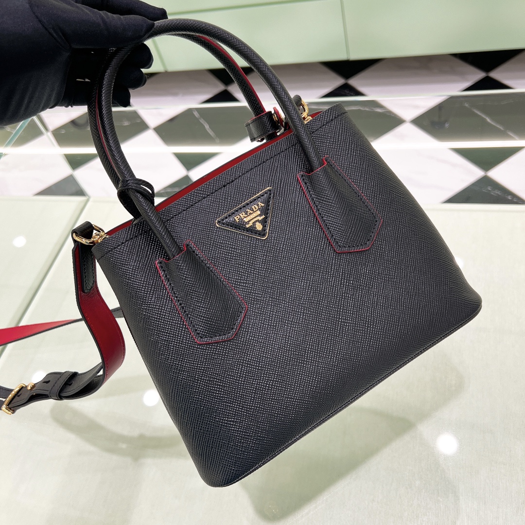 프라다 Prada 1BG443 두블레 사피아노 가죽 백