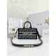 디올 Dior Mini Dior Book Tote Oblique Jacquard Blue 27cm
