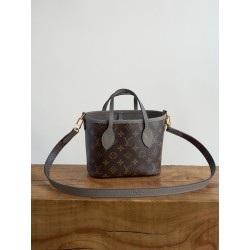 루이비통 Louis Vuitton M12109 Neverfull Bandouliere Inside Out BB Monogram Dark Fango 24CM