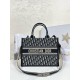 디올 Dior Medium Dior Book Tote Oblique Jacquard Blue 36.5cm