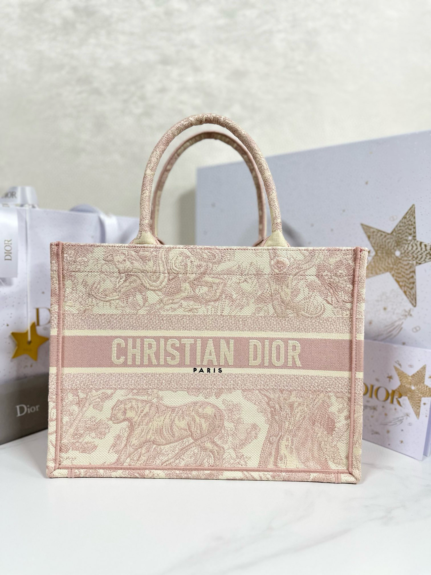 디올 Dior Medium Dior Book Tote Pink Reverse 36.5cm