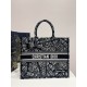 디올 Dior Large Dior Book Tote Black Plan de Paris Embroidery 41.5cm