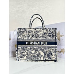 디올 Dior Large Dior Book Tote Blue Reverse 41.5cm