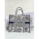 디올 Dior Large Dior Book Tote Blue Reverse 41.5cm