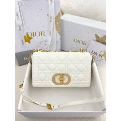디올 Dior Medium Dior Caro Bag White 25.5cm