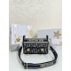디올 Dior Small Diorcamp Bag Oblique Jacquard Blue 23cm