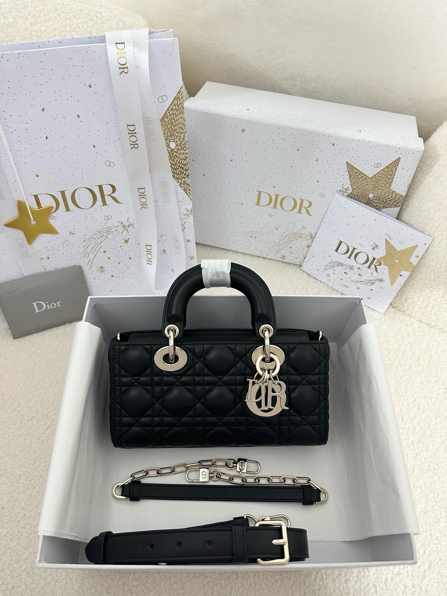 디올 Dior Small Lady D-Joy Bag Black 22cm
