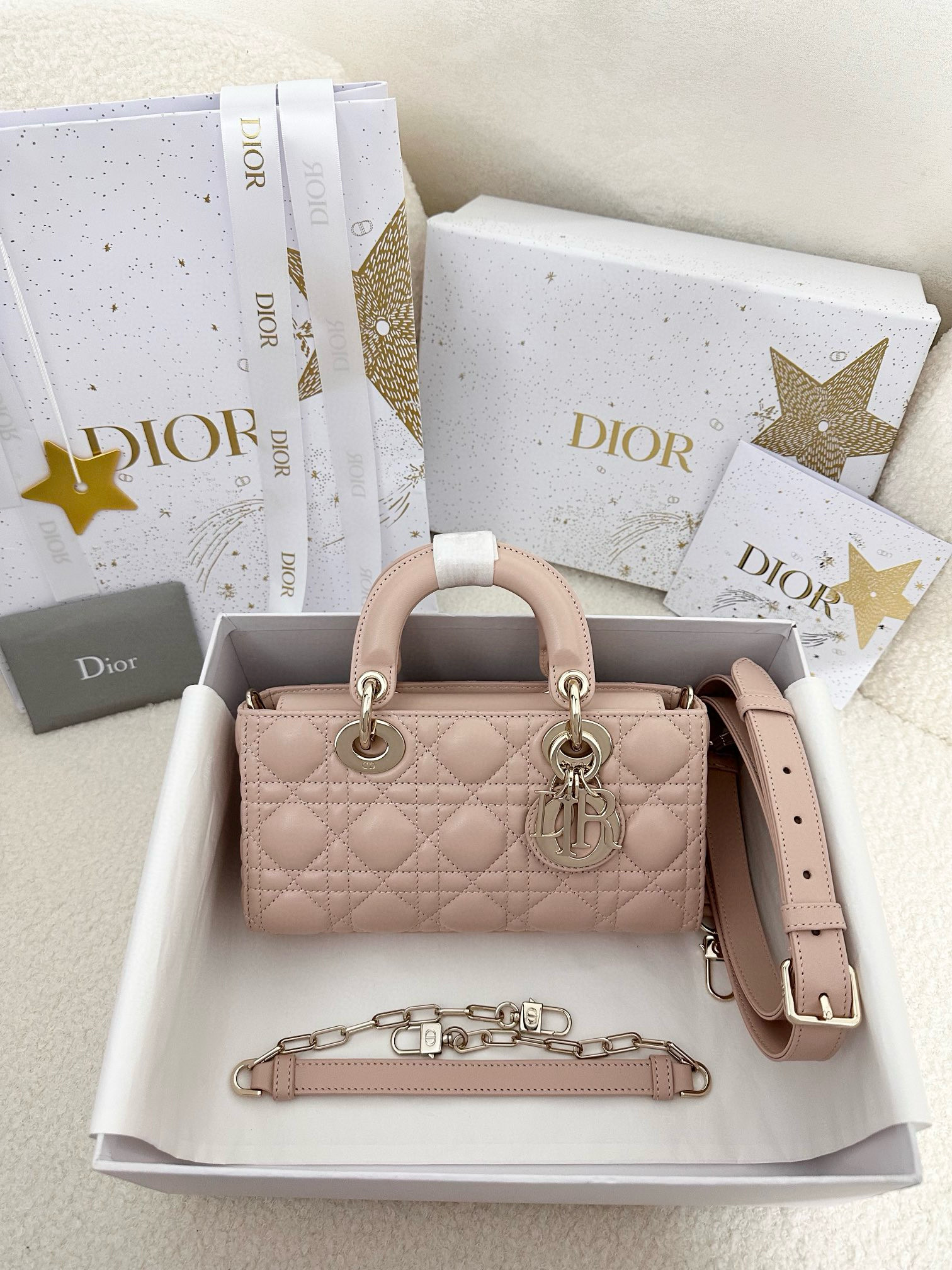 디올 Dior Small Lady D-Joy Bag Pink 22cm