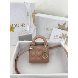디올 Dior Lady Dior Micro Bag Apricot