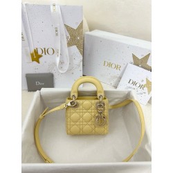 디올 Dior Lady Dior Micro Bag yellow