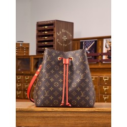 루이비통 Louis Vuitton M44021 Neonoe MM Monogram Coquelicot Red 26CM