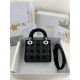 디올 Dior Mini Lady Dior Bag Black 17cm