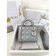 디올 Dior Mini Lady Dior Bag Light grey gold 17cm