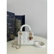 디올 Dior Mini Lady Dior Bag White 17cm