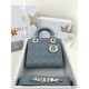 디올 Dior Small Lady Dior My ABCDior Bag Blue 20cm