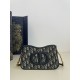 디올 Dior 30 Montaigne Hobo Oblique Jacquard Blue 23cm