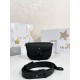 디올 Dior Mini Saddle Messenger Bag with Flap Oblique Jacquard Black 19.5cm