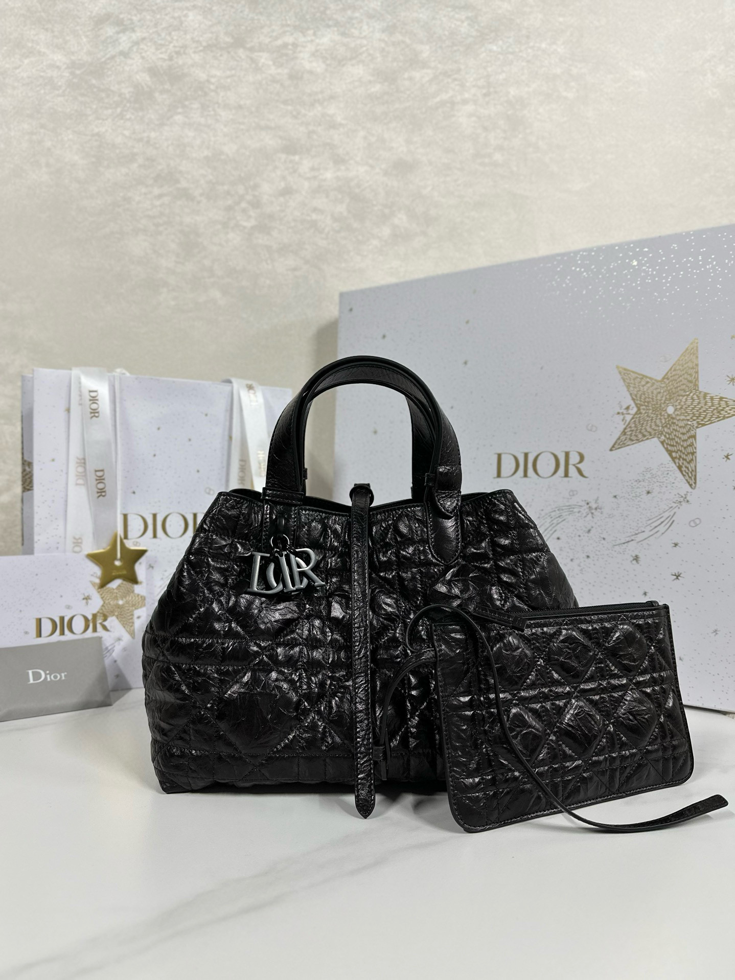 디올 Dior Medium Dior Toujours Bag Black 28.5cm