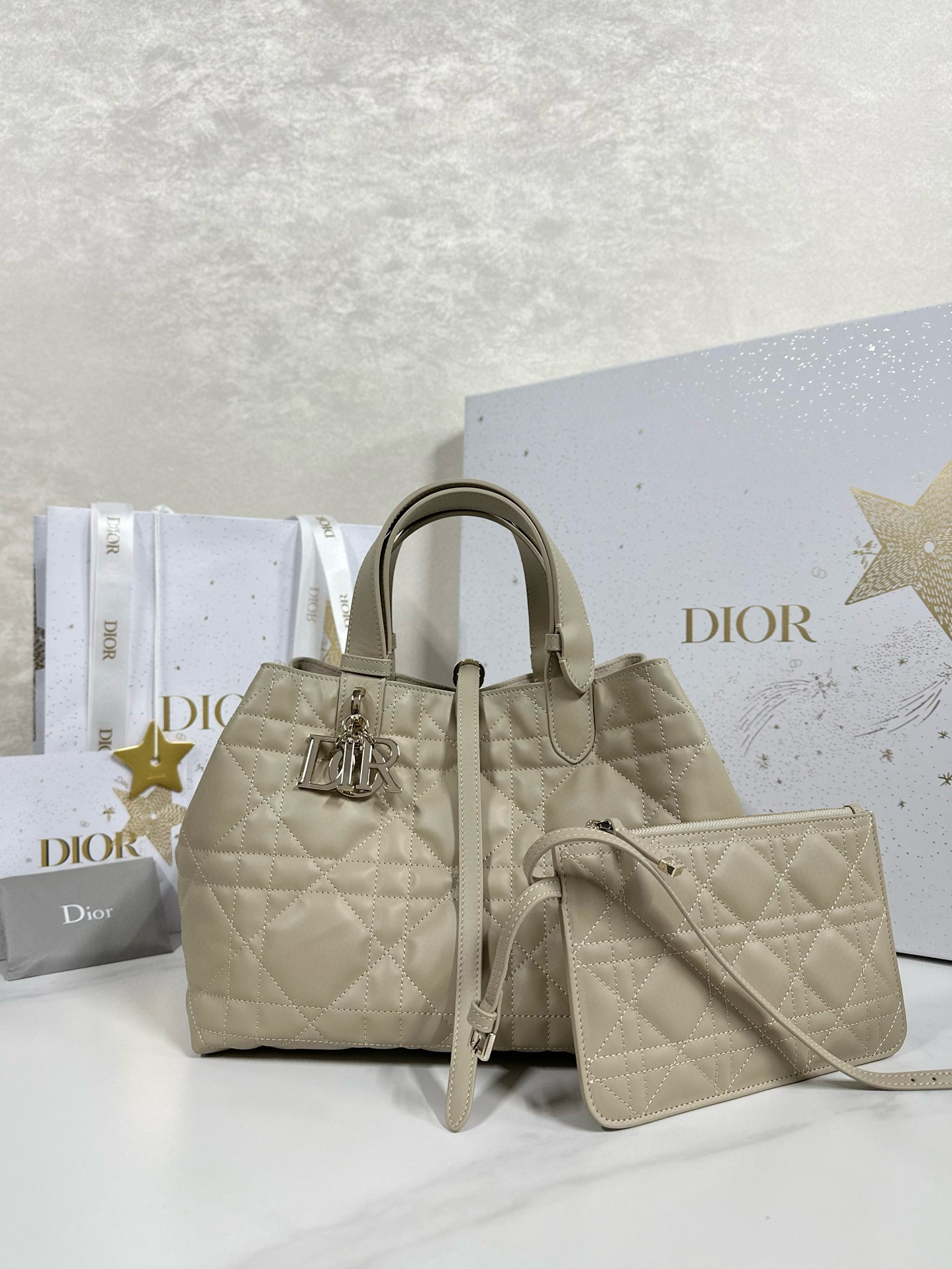 디올 Dior Medium Dior Toujours Bag Tea-brown 28.5cm