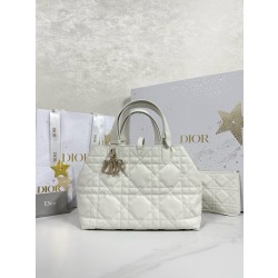 디올 Dior Medium Dior Toujours Bag White 28.5cm
