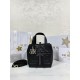 디올 Dior Small Dior Toujours Vertical Tote Bag Black 16cm
