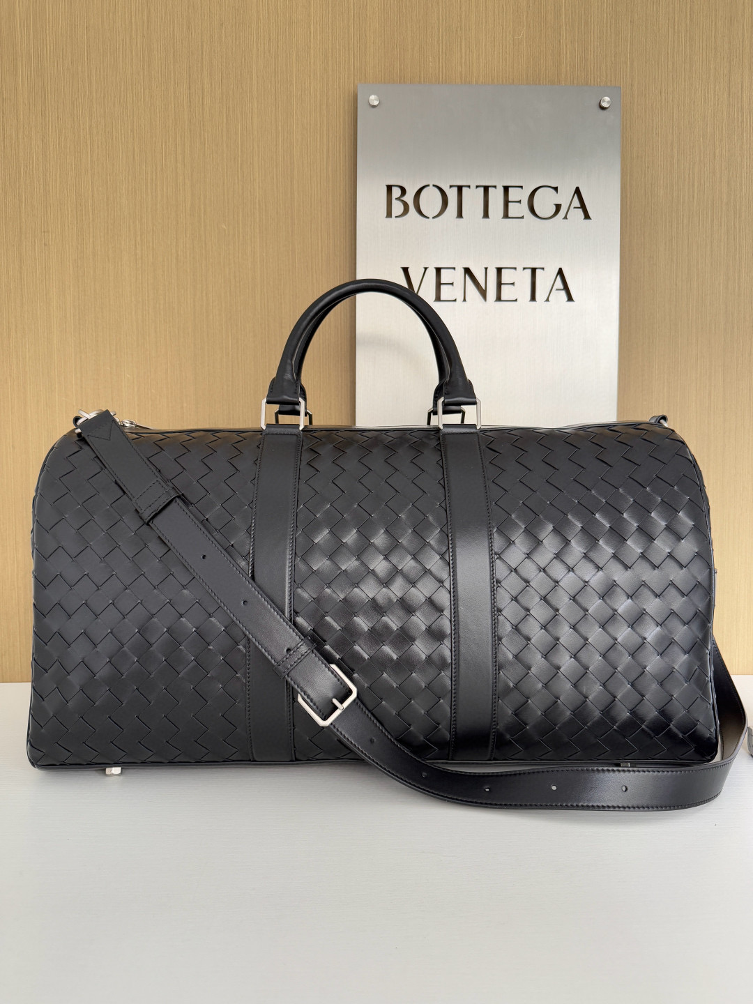 보테가베네타 Bottega Veneta 795287/650061 Intrecciato Cabin Duffle Fondant 50cm