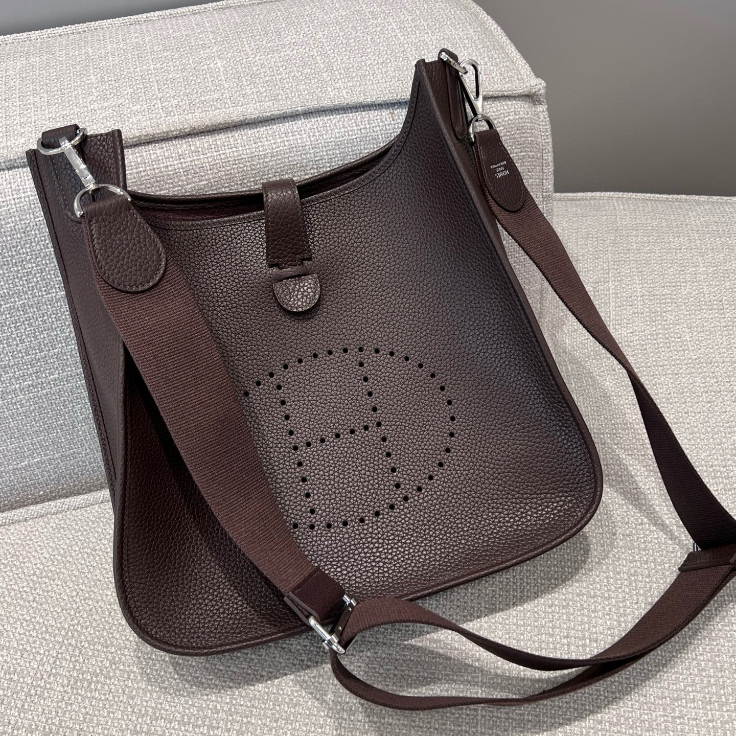 에르메스 Hermes Evelyne 29cm TC 46 Ebene/silver