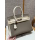 에르메스 Hermes Birkin 30cm Togo 18 Etoupe and 10 Craie/silver