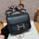 에르메스 Hermes Constance 19cm Lizard 60 Vert cypress/silver