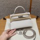 에르메스 Hermes Mini Kelly 19cm Epsom M4 Girs pale/silver