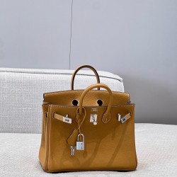 에르메스 Hermes Brikin 25cm Germany Leather 21 Natural Sable/silver
