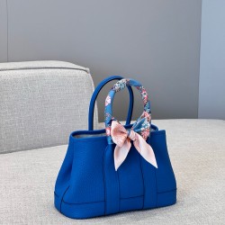 에르메스 Hermes Mini Garden party 23cm Germany Leather T7 Blue Hydra