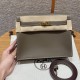 에르메스 Hermes Kelly danse 22cm swift 18 Etoupe/gold
