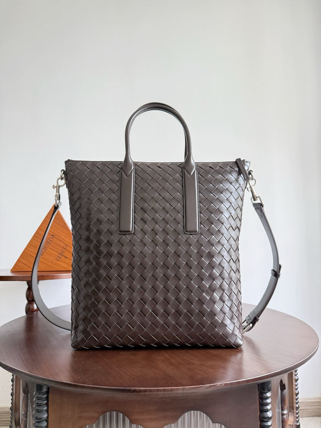 보테가 베네타 Bottega Veneta Intrecciato Zipped N/S Tote Bag Fondant 33.5cm