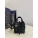 디올 Dior Toujours Vertical Nano Tote Bag Black 13cm