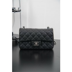 샤넬 Chanel Mini Classic Flap Bag A69900 Black silver 20cm