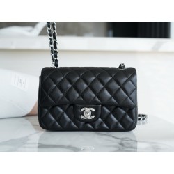 샤넬 Chanel Mini Classic Flap Bag A69900 Black silver 20cm