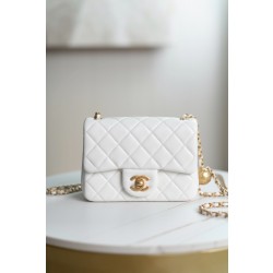 샤넬 Chanel Mini Flap Bag AS1786 White 18cm
