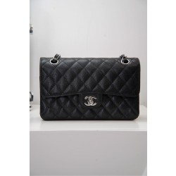 샤넬 Chanel Small Classic Flap Bag A01113 Black silver 23cm