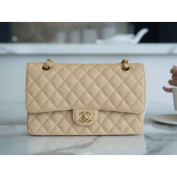 샤넬 Chanel Medium Classic Flap Bag A01112 Apricot 25cm