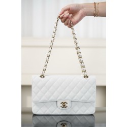 샤넬 Chanel Medium Classic Flap Bag A01112 White 25cm