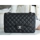 샤넬 Chanel Jumbo Classic Flap Bag A58600 Black silver 30cm