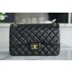 샤넬 Chanel Jumbo Classic Flap Bag A58600 Black gold 30cm