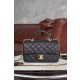 샤넬 Chanel 21s Mini Flap Bag with Top Handle AS2431 Black 20cm
