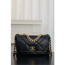 샤넬 Chanel 19 Handbag AS1161 Black 30cm