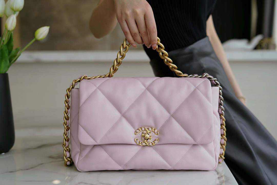 샤넬 Chanel 19 Handbag AS1161 Pink 30cm