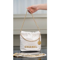 샤넬 Chanel 22P 22Mini Handbag AS3980 White gold 19cm