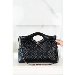 샤넬 Chanel 24S 31 Medium Shopping Bag Black 36cm